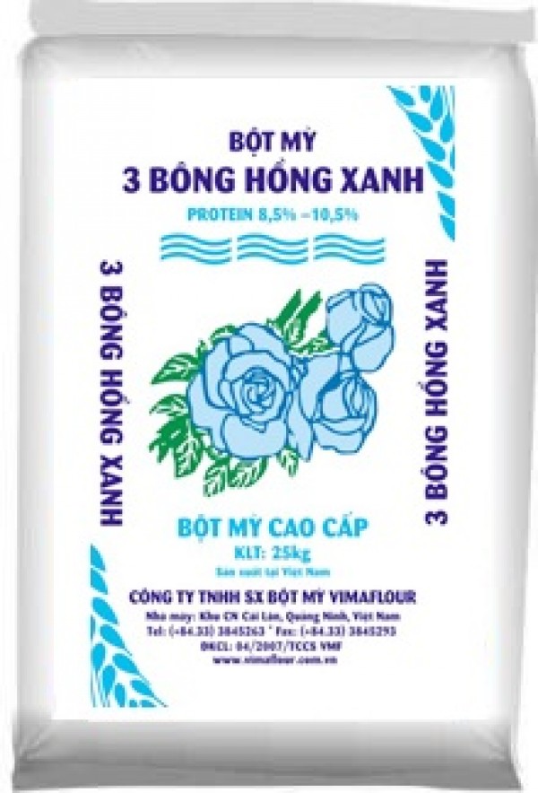BỘT MỲ 3 BÔNG HỒNG XANH